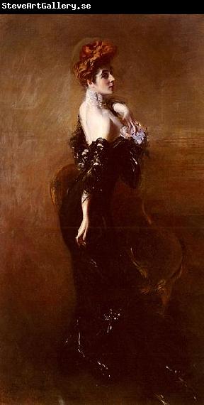 Giovanni Boldini Portrait Of Madame Pages In Evening Dress